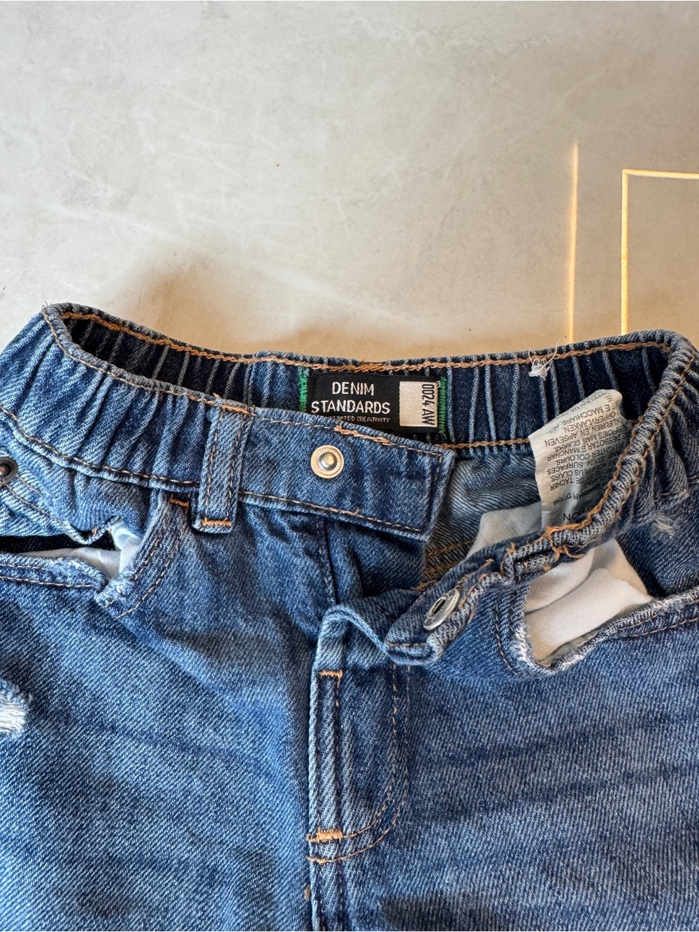 Zara Kids Dark Blue Distressed Denim Jeans - Picture 3 of 5